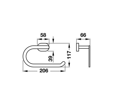 Vòng treo khăn inno-Round Hafele 495.80.111